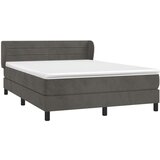 Box spring posteljni z vzmetnico temno siv 140x190 cm žamet, (20790441) | Shoptok.si