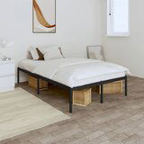 Maison Chic Kovinski Posteljni okvir - Dvoposteljna postelja - Zakonska postelja črn 120x200 cm, (21692636) | Shoptok.si