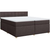  Krevet s oprugama i madracem tamnosmeđi 200x200 cm od tkanine | shoptok.hr