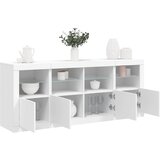 vidaXL Komoda z LED diodami bela 163x37x67 cm Cene