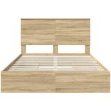 Krevet s od storage Sonoma hrast 140 x 190 cm Konstruirano drvo | Eponuda.ba