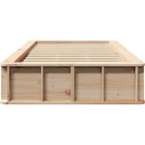  Krevetna konstrukcija Smeđa 100 x 200 cm Čvrsto borovo drvo | shoptok.hr