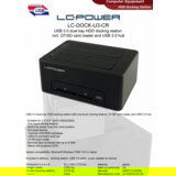 LC Power LC-DOCK-U3-CR, External dock for 2x2.5/3.5 SATA HDD/SSD with Card reader and USB3.0 hub, USB3.0 | ePonuda.com