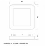 Vesta 528 plafonska svetiljka 36W 3000/4500/6000K tamno drvo Cene