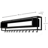 Spinder Design Stenski obešalnik iz masivnega hrasta v naravni barvi/sivorjav s polico 118 cm School – | Shoptok.si
