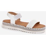 Boto Women's Sandals With Weaving On Decorated Platform White Velara | shoptok.hr