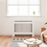 Bijeli konstruirano drvo Zaštitni Pokrov za Radijator 112 cm | shoptok.hr