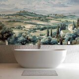  Foto tapeta - Landscape with Green Fields and Trees Tuscan Sunny View 200x140 Vodootporna | shoptok.hr