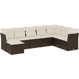  8-dijelni set vrtnih sofa s jastucima smeđi od poliratana | Eponuda.ba