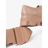 Shelvt Beige lace-up platform shoes | Shoptok.si