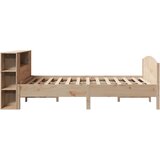 Krevet s regalom za knjige bez madraca 135x190 cm od borovine | shoptok.hr