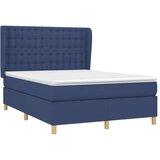  Krevet s oprugama i madracem plavi 140x200 cm od tkanine | shoptok.hr