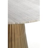 Light & Living Okrogla jedilna miza z mizno ploščo v marmornem dekorju v bronasti in naravni barvi ø 100 cm Rianne – | Shoptok.si