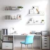  Plutajuće zidne police 4 kom hrast i bijele 90x23,5x3,8 cm MDF | Eponuda.com
