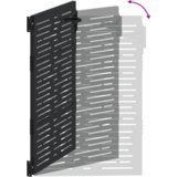 vidaXL Vrtna vrata Črna 105 x 125 cm Jeklo s prašnim premazom | Shoptok.si