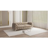 Ropez Sivo-bež žametna sedežna garnitura 225 cm Chelsea – | Shoptok.si