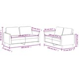 2-dijelni set sofa s jastucima boja cappuccina od umjetne kože | shoptok.hr