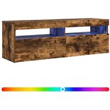 TV ormarić s LED svjetlima boja dimljenog hrasta 120x35x40 cm | Eponuda.ba