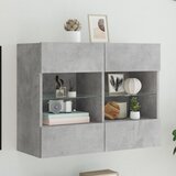 vidaXL Stenska TV omarica z LED lučkami betonsko siva 78,5x30x60,5 cm Cene