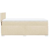  Krevet s oprugama i madracem krem 100 x 200 cm od tkanine | shoptok.hr