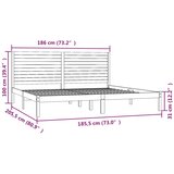  Okvir za krevet od masivnog drva 180 x 200 cm veliki bračni | shoptok.hr