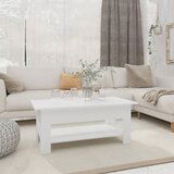 The Living Store Klubska mizica bela 102x55x42 cm iverna plošča - Klubska Mizica, (21574199) | Shoptok.si
