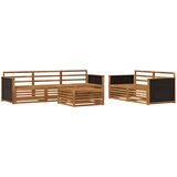  Set vanjskih sofa 6 kom. Prirodna Čvrsto drvo akacije Smeđa | shoptok.hr