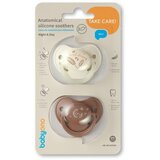 BabyOno Anatomska silikonska duda GLOW 18 m+, 2 kosa | Shoptok.si