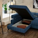Hom`in KOTNA SEDEŽNA GARNITURA, šenilja temno modra | Shoptok.si