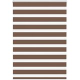 Zebra zavjesa smeđa 105x100 cm širina tkanine 100,9 cm poliester | Shoptok.si