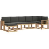  Set vanjskih sofa 7 kom. Bijela i antracit Poliester Smeđa 306 x 128,5 x 73 cm | shoptok.hr