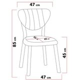 Hanah home trpezarijska stolica elma cream | Eponuda.com