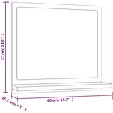  Kupaonsko ogledalo boja sivog hrasta 40 x 10,5x 37 cm drveno | shoptok.hr