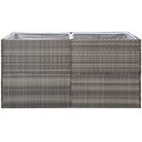  Vrtna sadilica siva 157 x 80 x 80 cm od poliratana | Shoptok.si