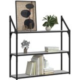  Zidna polica s 3 razine sivog hrasta sonome 80x21x78,5cm drvena | Eponuda.com