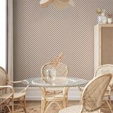  Tapeta - Checkerboard Pattern - Brown-White Grid with a Subtle Noise 50x1000 Vodootporna | shoptok.hr