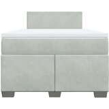 vidaXL Box spring postelja z vzmetnico svetlo siva 120x190 cm žamet, (21304390) | Shoptok.si