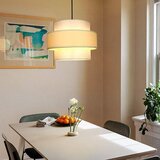 DEPULEY retro viseča svetilka s tkanim senčnikom in nastavljivo višino odprta embalaža | Shoptok.si