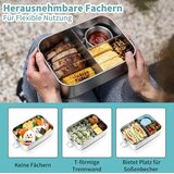 JOYFAIR inox bento posoda s 3 predelki 2400 ml | Shoptok.si