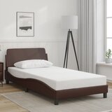  The Living Store Posteljni okvir z vzglavjem rjav 100x200 cm umetno usnje - Posteljni Okvir, (21530608) | Shoptok.si