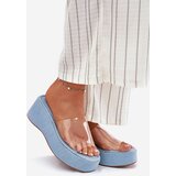 Boto Women's Slippers With Transparent Strap On Wedge Jeans Meltiana | shoptok.hr