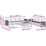  Set vanjskih sofa 9 kom. Prirodna | shoptok.hr