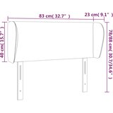  Uzglavlje s ušima boja cappuccina 83x23x78/88 cm umjetna koža | shoptok.hr