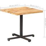 vidaXL bistro stolić četvrtasti 80 x 80 x 75 cm od grubog drva manga | shoptok.hr