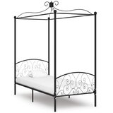  Okvir za krevet s nadstrešnicom crni metalni 90 x 200 cm | Eponuda.ba