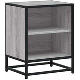 Maison Chic Nočna omarica - Nočna miza siva sonoma 40x31x50 cm inž. les in kovina, (21689782) | Shoptok.si