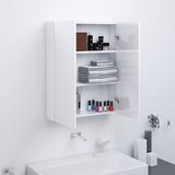  Kupaonski ormarić s ogledalom 60x15x75 cm MDF sjajni bijeli | shoptok.hr