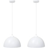 vidaXL Obesek Svetilke 2 kosa višinsko nastavljiva E27 Bela Ø 30 cm, (21827526) Cene