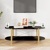  Stolić za kavu crni 110 x 48 x 40 cm od konstruiranog drva | shoptok.hr