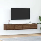 vidaXL TV omarica 2 kosi rjavi hrast 80x31x25,5 cm inženirski les